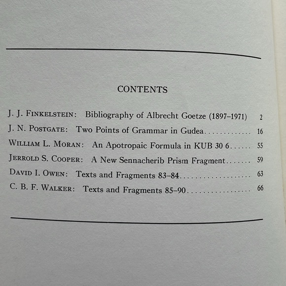 Journal of Cuneiform Studies, Volume XXVI, January 1974, Number 1 - Picture 3 of 9